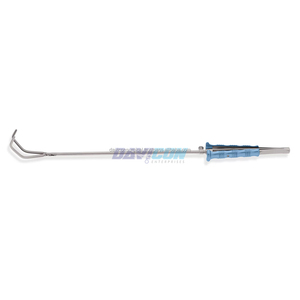 Dissecteur à double angle en acier inoxydable DeBakey, mâchoires atraumatiques de 34 mm, tige de 5 mm, 10'' (25 cm) avec poignée à serrage W/L WLock, 14'' - Product Image 3