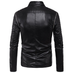 Nouvel arrivage de vestes en cuir à la mode personnalisées veste en cuir de haute qualité pour homme nouvelle mode hommes veste en cuir PU marque pour hommes - Product Image 5