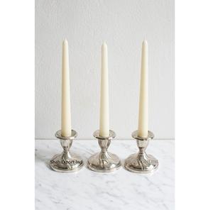 Set of 3 Decorative Metal <b>Taper</b> <b>Candle</b> Holder for Tabletop Home Lighting Decoration Silver Finished <b>Candle</b> <b>Taper</b> - Product Image 4