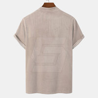 T-shirt décontracté léger pour homme, texture douce, coupe classique, tissu polaire respirant 100 % coton, logo frontal pour un confort quotidien