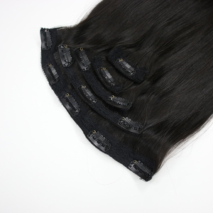 Vente en gros d'extensions de cheveux vierges vietnamiennes droites à double tirage trame de génie à clip sans enchevêtrement ni perte de cheveux humains teints - Product Image 1