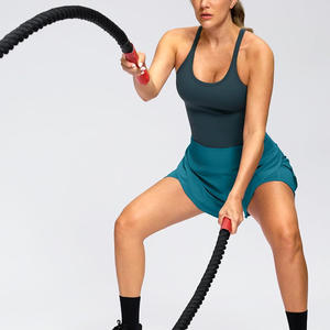 Short d'été 2 en 1 taille haute pour femmes avec couche de compression intérieure personnalisée short de sport fournisseur de vêtements de gym en gros - Product Image 6