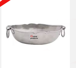 Beau bol de service en acier inoxydable en métal fini argenté pour restaurant et bar d'hôtel - Product Image 3