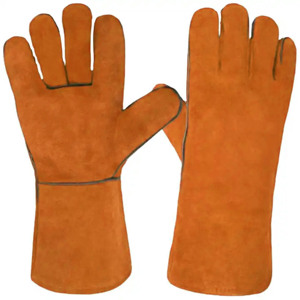 Vêtements de travail de haute qualité gants de soudage résistant aux étincelles gants de travail de sécurité industrielle personnalisables sûrs à la chaleur vestes - Product Image 5