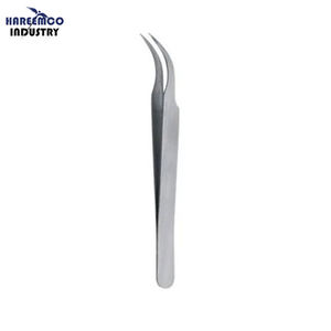 Pinces à épiler professionnelles pour extensions de cils et sourcils, à pointe fine, en acier inoxydable - Product Image 1