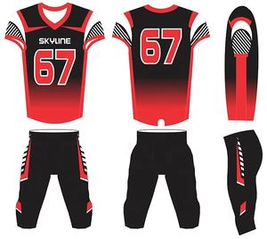 Uniforme de Fútbol Americano Personalizado por Sublimación, Manga Corta, Color Sólido Estampado, Secado Rápido, Personalizable - Product Image 6