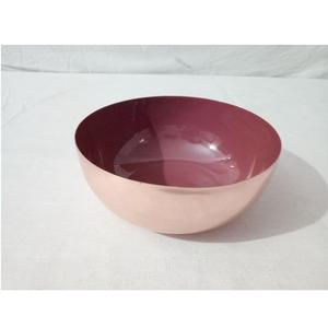 Bol à fruits de finition en émail rouge avec bol de service en métal en fer à l'intérieur pour la décoration de salle à manger et de table - Product Image 3