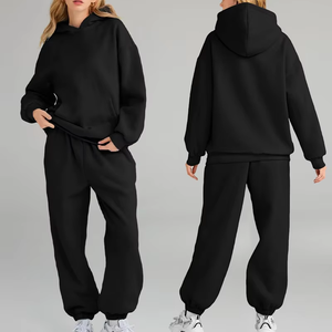 ชุดวอร์มออกกำลังกายผ้าฝ้ายขนแกะโพลีเอสเตอร์สำหรับผู้หญิงชุดวิ่งออกกำลังกายสำหรับ365ฤดูหนาว - Product Image 1