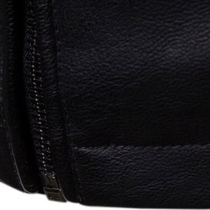 แจ็กเก็ตหนังสำหรับผู้ชายเสื้อแจ็คเก็ตหนัง PU มีซิปสำหรับ2025ฤดูใบไม้ร่วงสไตล์ยอดนิยม - Product Image 3