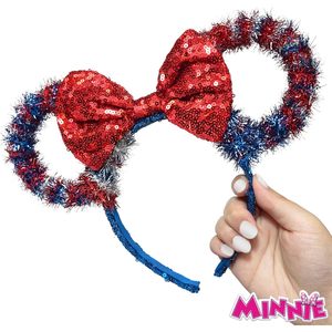 MUESTRA PARA VENTA AL POR MENOR H.E.R. Accesorios con licencia oficial de Minnie, diadema navideña y conjunto de collar con luces, accesorio navideño para niños, regalo. - Product Image 1