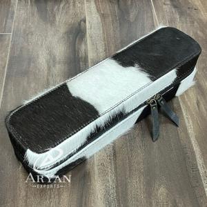 Estuche para Rizador de Pelo de Cuero Vacuno Genuino, con Cremallera, Resistente al Calor, Estilo Occidental, Bolsa de Almacenamiento para Viajes - Product Image 1