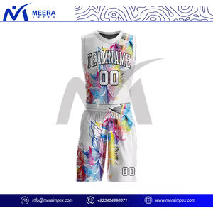 Ensemble de shorts en jersey de basket-ball à séchage rapide pour hommes, uniformes respirants personnalisés pour les matchs d'entraînement, vêtements d'équipe durables de grande taille, imprimés - Product Image 2