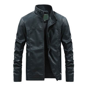Veste en cuir pour homme, veste de moto en cuir souple et durable, pour la course à moto, la mode de rue et les voyages - Product Image 1