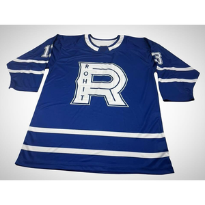 เสื้อเจอร์ซีย์ทีมสั่งทำเสื้อเจอร์ซีย์เย็บ/พิมพ์ลายเสื้อกีฬาฮ็อกกี้น้ำแข็งสีเหลืองสีดำ - Product Image 4