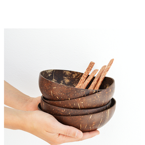 ชามกะลามะพร้าวขัดเงาเป็นมิตรต่อสิ่งแวดล้อมทำมือพร้อมโลโก้สลักตามสั่ง - Product Image 3