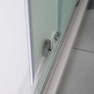 Mampara de Ducha Cuadrada de Vidrio Satinado de 6 mm, 70x70, con Puerta Corredera, Serie Genoa - Product Image 4