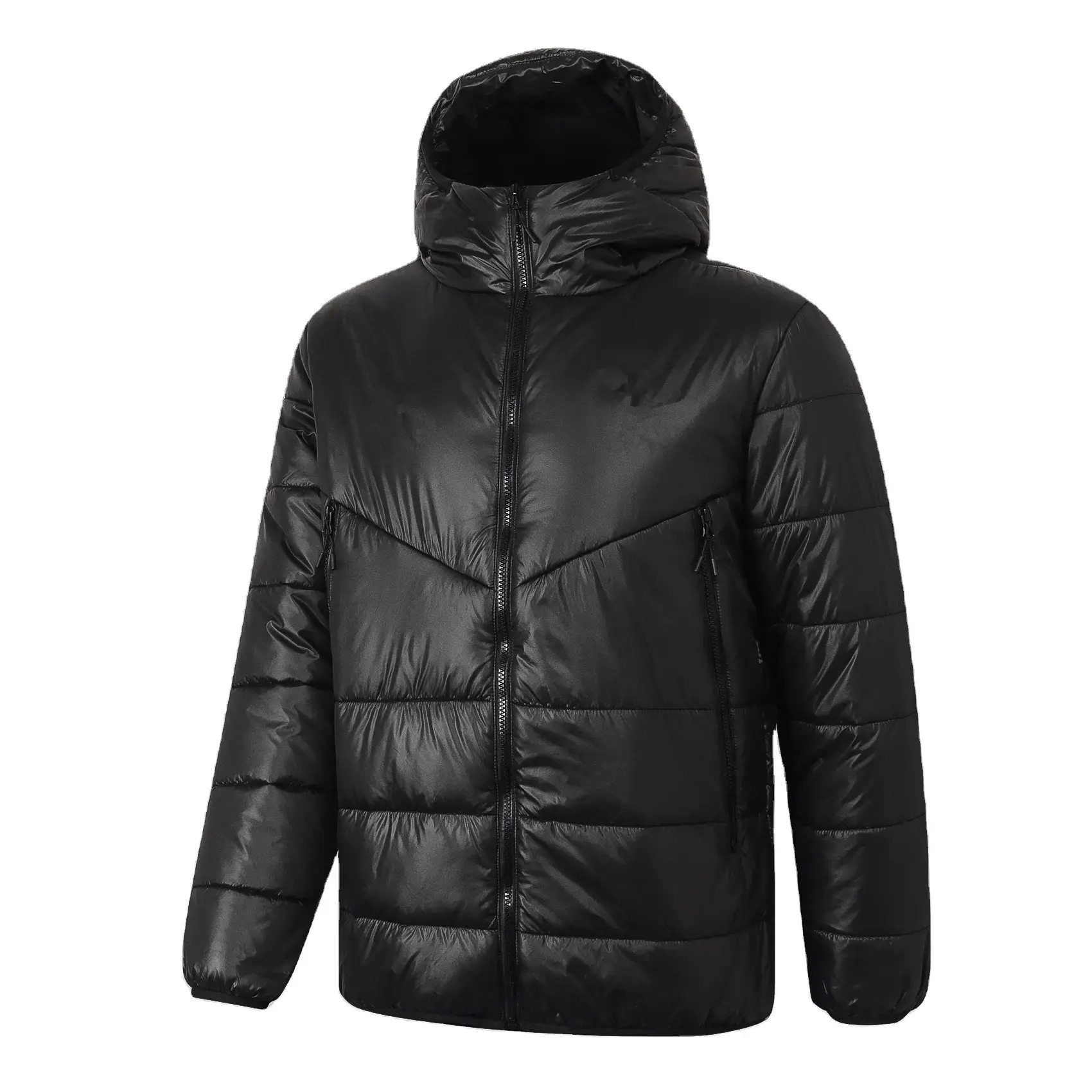 उच्च गुणवत्ता वाले पुरुषों के हुड वाले विंडब्रेकर मोटे वार्म डाउन पफर टीम यूनिफ़ॉर्म कोट सॉकर लॉन्ग जैकेट विंटर कोट पहनें