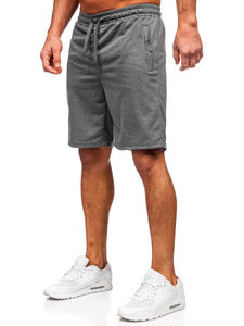 ONSTYLE Men's High Street Style High Quality Cotton Fleece Sweat Joggers Custom Embroidered Logo Oversized <b>Sports</b> <b>Shorts</b> - Product Image 2