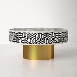 Mesa de centro de Consola de madera con incrustaciones de hueso blanco hecha a mano de calidad superior, el mejor precio para muebles de sala de estar, acabado pulido para té - Product Image 6