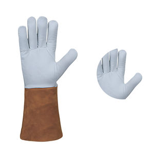 Guantes de Soldadura TIG de Piel de Oveja de Primera Capa, Extensibles, de Cuero Vacuno, Térmicos, para Invierno, Uso Diario, Casuales, Forro de Lana, 6 Pulgadas - Product Image 3