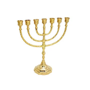 2004 ยอดนิยมแฮนด์เมด Menorah โลหะเงินอลูมิเนียมขนาดที่กําหนดเองเชิงเทียนผู้ถือ - Product Image 1
