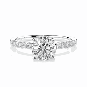 Bague de fiançailles RITZIN RIH1546 pour femme en argent plaqué blanc 18 carats avec moissanite - Product Image 1