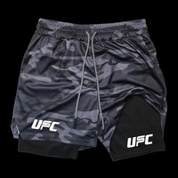 Shorts de sport décontractés pour hommes grandes tailles, respirants, écologiques, à double couche en maille, séchage rapide, imprimé toile, pour l'entraînement sportif