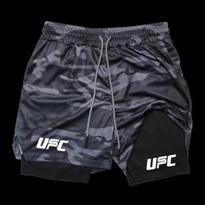 2025 nuevos pantalones cortos de boxeo dobles impresos gimnasio deportes 2 en 1 pantalones cortos de malla de secado rápido entrenamiento pantalones de entrenamiento para hombres verano - Product Image 2