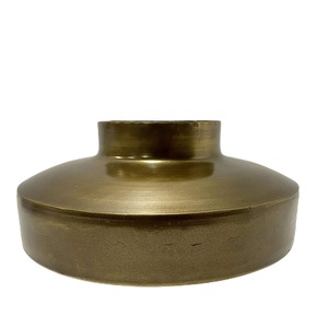 Florero dorado para sala de estar Trending Acabado martillado Forma redonda Artículos de decoración del hogar - Product Image 1