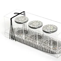 Boîte à bonbons moderne en PVC acrylique avec couvercle design, couleur et taille personnalisables, multifonction pour le stockage de desserts et de dattes à la maison
