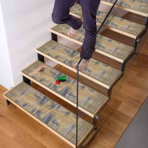 <b>Navy</b> <b>Blue</b> Ethnic Pattern Printed <b>Rug</b> - Modern Stair Treads Gift <b>Rug</b>,Goblen - Product Image 3