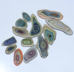 Piedra preciosa cabujón suelta de jaspe imperial natural, tamaños de formas mixtas, cuarzo de alta calidad para la fabricación de joyas - Product Image 1