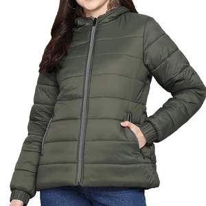 <b>Women</b> Winter Hooded Puffer <b>Jacket</b> <b>Lightweight</b> Quilted Warm Coat Custom Logo Fashion Outerwear OEM Wholesale Factory Supply - Product Image 5