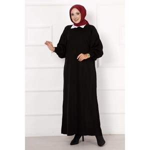 เดรสถักแขนบอลลูนสีดำ - Product Image 2