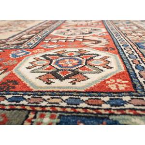 Alfombra de Lana Anudada a Mano Aalam, Diseño de Medallón Rojo Naranja, Kilim Rectangular de 9x12, Abstracta, Hecha a Mano para Adolescentes, para Entrada o Pasillo - Product Image 3