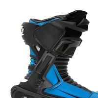 Sepatu Bot Motor Kulit Anti Air Pria Model Persegi dengan Ritsleting, Kustom OEM, Grosir, Bernapas, untuk Balap Motocross Musim Panas