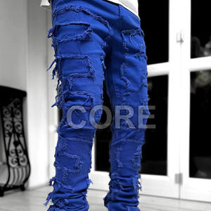 Venta al por mayor de los hombres pantalones apilados Top Trending Mejor Material hecho de los hombres pantalones apilados pantalones de los hombres lavados - Product Image 5