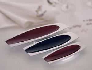 Ensaladera con borde ondulado ovalado ecológico hecha a mano de fábrica directa india, esmalte marrón oscuro rojo azul para acampar, venta de Navidad - Product Image 2