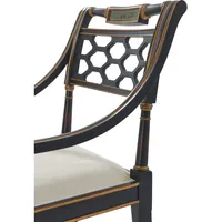 Chaise, lot de 2, structure en bois sculpté à la main, chaises d'appoint rembourrées, meubles traditionnels élégants pour salon et chambre à coucher
