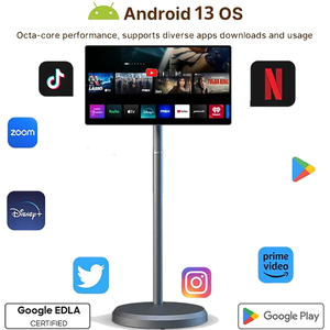 Toptan taşınabilir Televisiones 21.5 inç Wifi akıllı ekran Android 12 <span class=keywords><strong>TV</strong></span> televizyon HD dokunmatik ekran akıllı <span class=keywords><strong>TV</strong></span> için okul D02 - Product Image 5