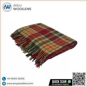 Manta de tartán de lana de otoño Buchanan de tamaño completo de Venta caliente del fabricante indio - Product Image 6