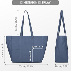 Sac fourre-tout en toile de coton uni personnalisé avec impression de logo 2026 Vente en gros Sac fourre-tout en toile de coton vierge à vendre en gros volume - Product Image 3