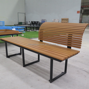 <span class=keywords><strong>Banco</strong></span> de Parque Industrial para Exteriores con Respaldo, Madera Plástica Reciclada, Estructura de Acero Inoxidable, Montaje en Superficie, Fácil Montaje - Product Image 3