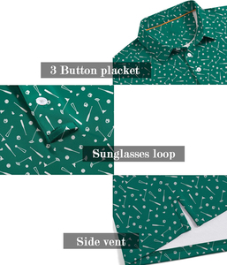 Chemise de golf pour homme, luxe, manches courtes, col rabattu, en coton tricoté confortable, écologique - Product Image 4