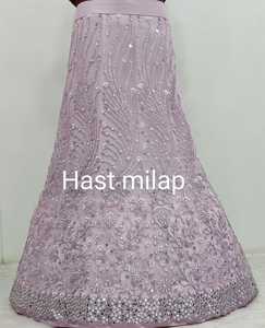Lehenga Choli de Invierno Elegante para Novia, Tela de Red, Bordado de Diseñador, Largo hasta el Suelo, para Fiestas, Pedidos al por Mayor, Reventa - Product Image 3