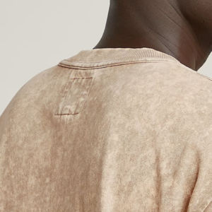 Suministro directo de fábrica Camiseta lavado ácido para hombre 100% algodón Ajuste cómodo y ligero MOQ bajo - Product Image 3