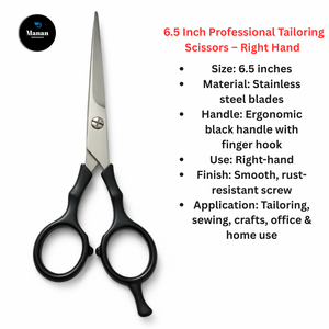 Ciseaux professionnels en acier inoxydable de 6,5 pouces – Pour droitiers - Product Image 4