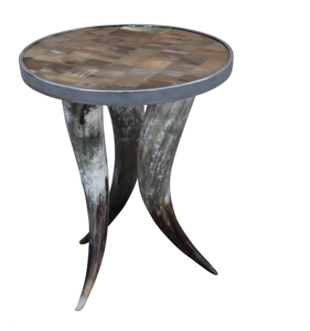 Mesa Decorativa con Patas de Cuerno y Tapa con Incrustaciones de Decor World Expo - Product Image 1