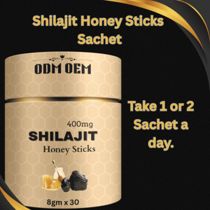 Paquete de 30 barras de etiqueta privada Himalayan 400mg 8gm con sabor a manzana Shilajit Honey Liquid Extractos Shilajit Honey Sticks a base de plantas - Product Image 3