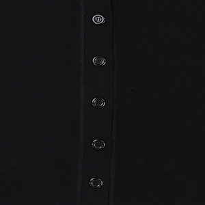 Cárdigan Casual de Invierno para Hombre, Estilo Élite, Color Negro, para Hermandades Universitarias, Antiarrugas, Grueso, de Nailon/Acrílico, con Botones Cubiertos en la Parte Delantera - Product Image 4